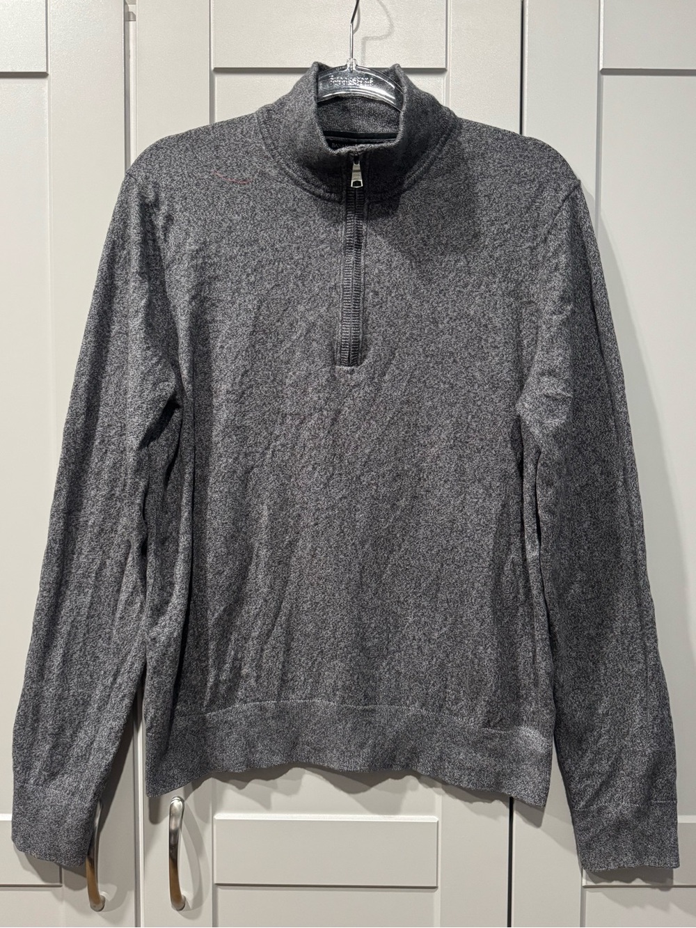 Banana Republic Men's Charcoal Gray Half-Zip Sweater